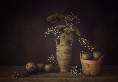 Green Apple Still Life by May G