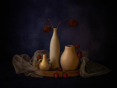 Rustic Still Life Vases by May G