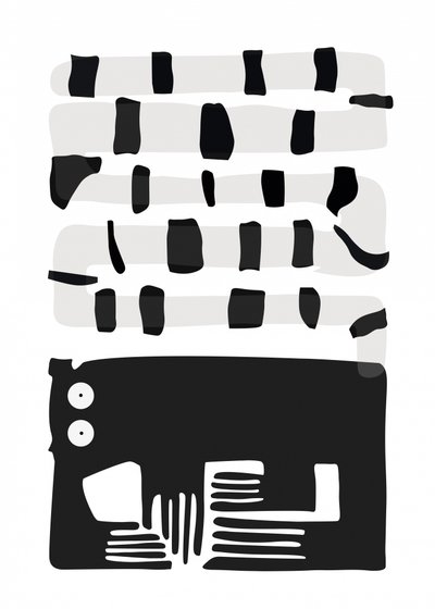 Curious Cat Stripes by May Hilma