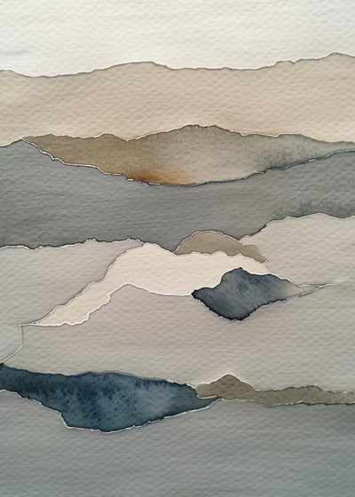 Serene Mountain Layers by May Hilma