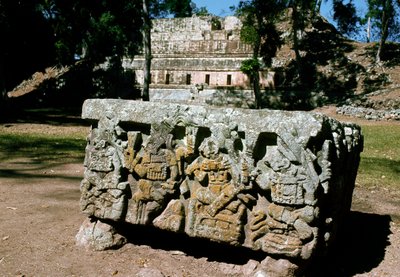 Altar Q with Coronation of King of Rising Sun, 776 AD by Mayan