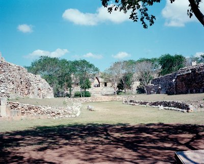Precolombian civilization: view of the site of Uxmal ancient Maya capital, Puuc style by Mayan