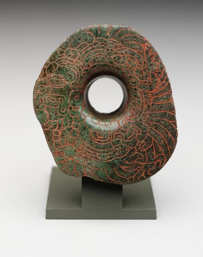 Earflare with Incised Image of the Principal Bird Deity, c.300-500 by Mayan Mayan