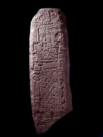Pre-Columbian Art, Maya Civilization, Initial Classical Period: Stone Stele 5 from El Zapote, Peten, Guatemala. Guatemala, Museo Nazionale di Archeologia e Etnologia by Mayan Mayan