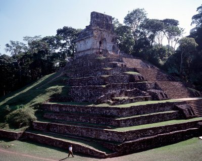 View of the site of Palenque in Chiapas Classical Mayan period by Mayan Mayan