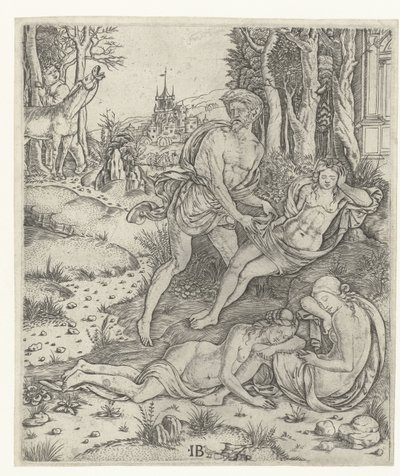 Priapus Assaults Nymph Lotis by Meester IB met de vogel