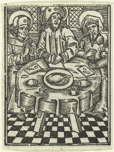 The Supper at Emmaus by Meester van de Delbecq Schreiber Passie (attributed to)
