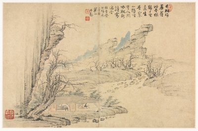 Landscapes in Various Styles after Old Masters, 1690 by Mei Qing