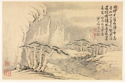 Landscapes in Various Styles After Old Masters by Mei Qing