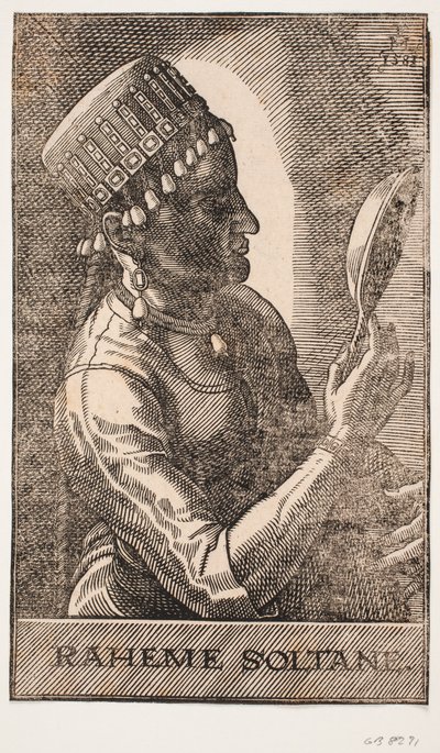 Portrait of a Sultaness, Reflecting, Profile to the Right: RAHEME SOLTANE by Melchior Lorck
