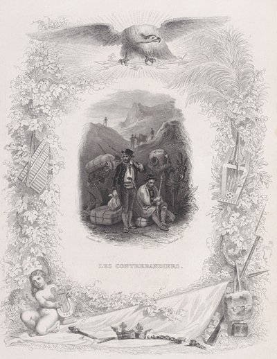 The Smugglers, from The Songs of Béranger, 1829 by Melchior Peronard