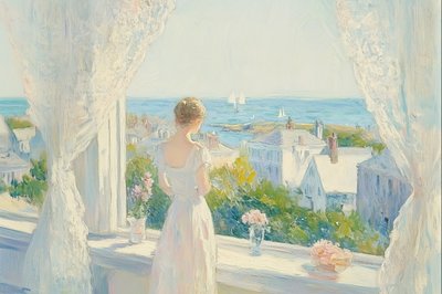 Elegant Coastal View by Melloi Art Prints