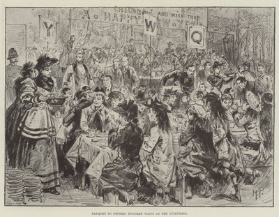 Banquet to Fifteen Hundred Waifs at the Guildhall by Melton Prior