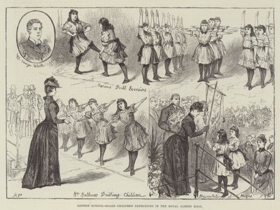 London School-Board Children Exercising in the Royal Albert Hall by Melton Prior