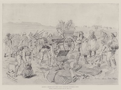 Looting a Broken-down Boer Wagon containing Household Goods by Melton Prior