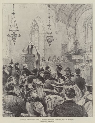 Opening of the Restored Church at Shernbourne by HRH the Prince of Wales, 24 December by Melton Prior