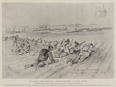 The German Army Manoeuvres, Infantry resisting a Cavalry Charge by Melton Prior