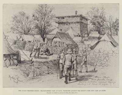 The Indian Frontier Rising, Headquarters Camp at Bagh, Protected Against the Enemy