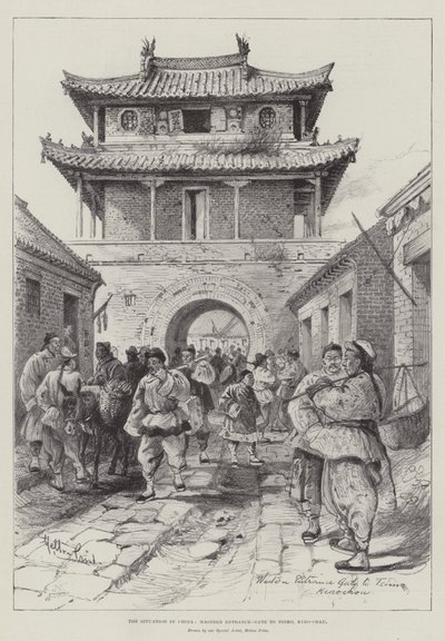 The Situation in China, Western Entrance-Gate to Tsimo, Kiao-Chau by Melton Prior