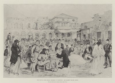 The Visit of the German Emperor to Palestine, the Market Square, Haifa by Melton Prior