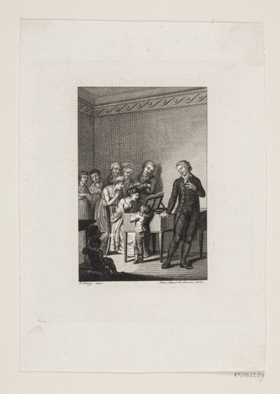 Illustration with Company around a Spinet by Meno Haas