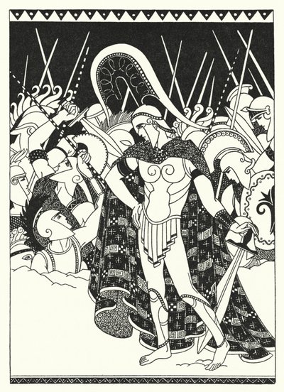 They Began to Strike at One Another with Their Swords by Merlyn Mann