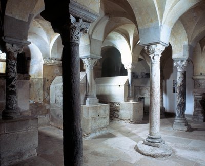 Merovingian Art: View of the Crypt of the Abbey of Jouarre by Merovingian