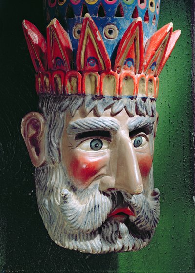 Mask of a king magus used in processions to celebrate the feast of the Epiphany in Mexico on 6 January by Mexican School