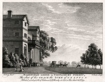 Wakefield Lodge in Whitlebury Forest, Northamptonshire by Michael Angelo Rooker