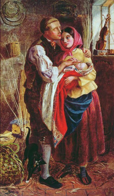 The Blind Basket Maker with his First Child by Michael Frederick Halliday