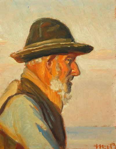 A Fisherman from Skagen in the Sunlight by Michael Peter Ancher