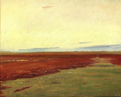 Sunset over Brovandene, Skagen by Michael Peter Ancher