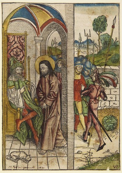 Christ before Pilate (Der Schatzbehalter, Figure 63) by Michael Wolgemut