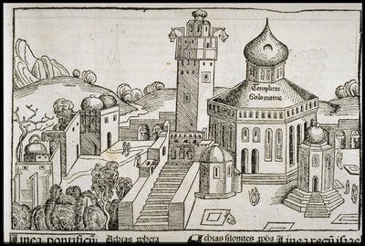 Templum Salomonie from the Schedels Chronicle of the World by Michael Wolgemut