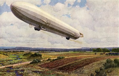 Ascent of a German military Zeppelin airship by Michael Zeno Diemer