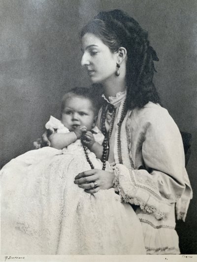 Queen Margaret of Savoy with Her Son Victor Emmanuel by Michel (born Strzembosz) Schemboche