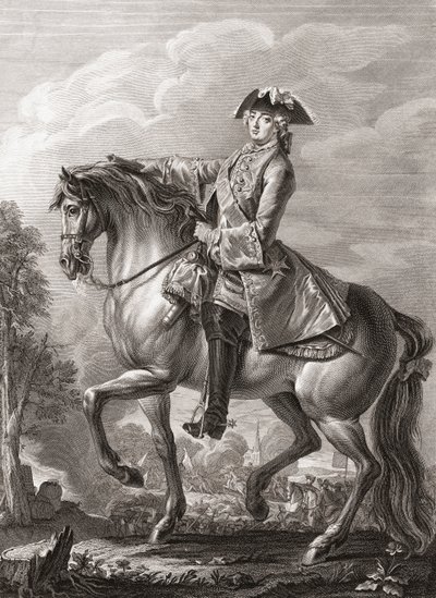 King Louis XV of France, Equestrian Portrait by Michel Aubert