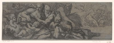 Faun with Bacchante and Putti by Michel Dorigny (attributed to)