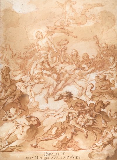 An Allegory Comparing Music and Poetry, 1740 by Michel Francois Dandre Bardon