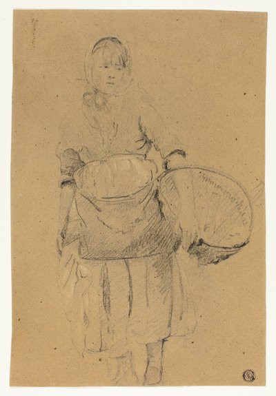 Fisher Girl with Basket by Michel Francois Dandre Bardon