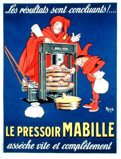 Poster satirising the new taxes by Michel called Mich Liebeaux