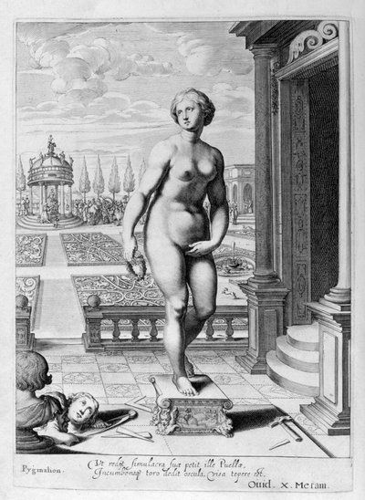 Pygmalion is Enamoured with a Statue He Has Made, 1655 by Michel de Marolles