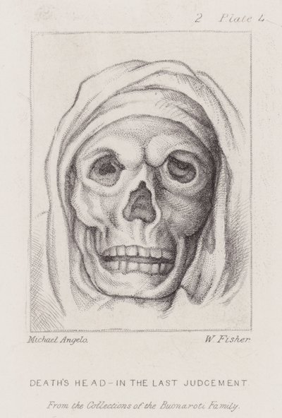 Death’s Head, in the Last Judgement by Michelangelo (after) Buonarroti