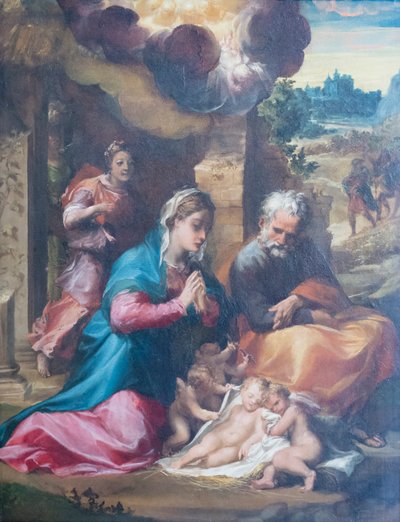 The Nativity and the Annunciation to the Shepherds by Michelangelo Anselmi