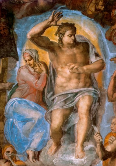 Detail of the Last Judgment: Christ Judges by Michelangelo Buonarroti