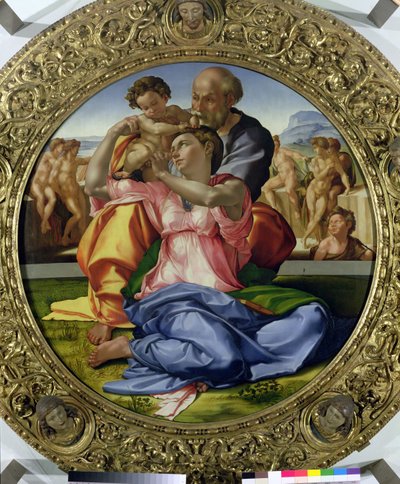 Holy Family with St. John (Doni Tondo) 1504-05 by Michelangelo Buonarroti
