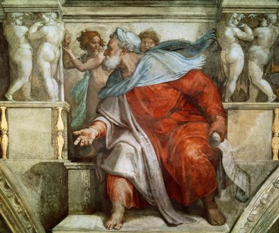 Prophets and Sibyls: Ezekiel (Sistine Chapel ceiling in the Vatican) by Michelangelo Buonarroti