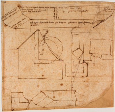Sketches of Marble Blocks for the Tomb of Julius II by Michelangelo Buonarroti