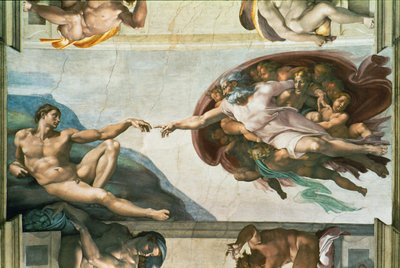 The Sistine Chapel; Ceiling Frescos after Restoration by Michelangelo Buonarroti