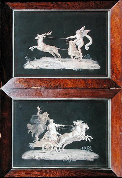 Two of a Set of Six Allegorical Scenes by Michelangelo Maestri